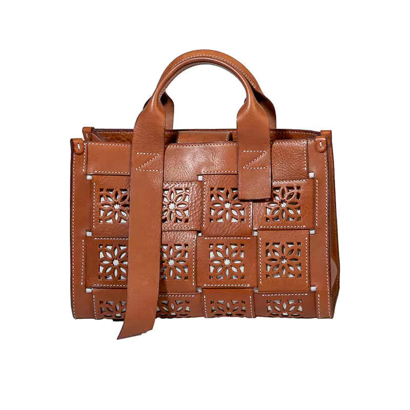 Hollow Leather Crossbody Bag ၊