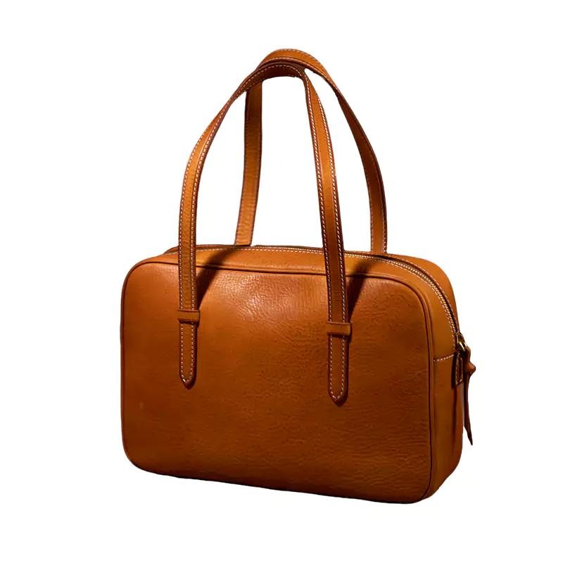 Vegetable-tanned Leather Square Underarm Bag ၊